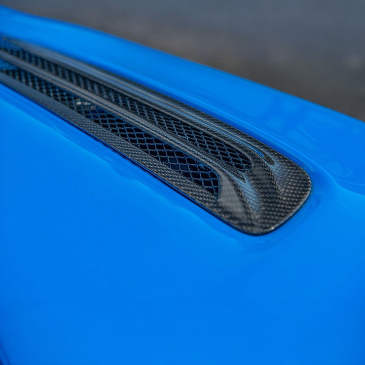 2023-Up Honda Civic Carbon Fiber JDM Factory Style Front Hood Vent Cover Carbon Fiber VENT-596-BKCF