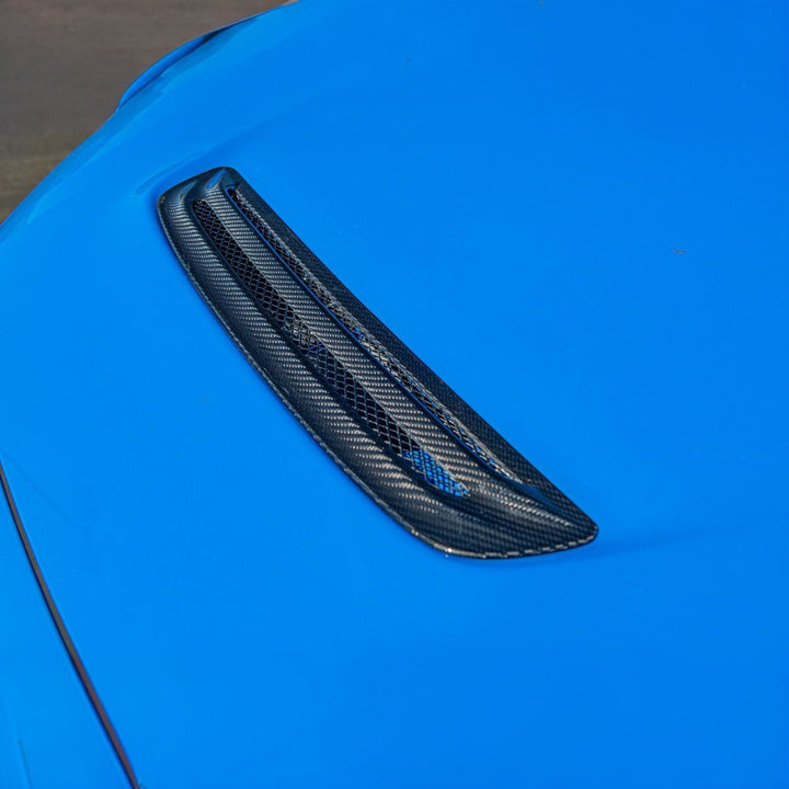 2023-Up Honda Civic Carbon Fiber JDM Factory Style Front Hood Vent Cover Carbon Fiber VENT-596-BKCF