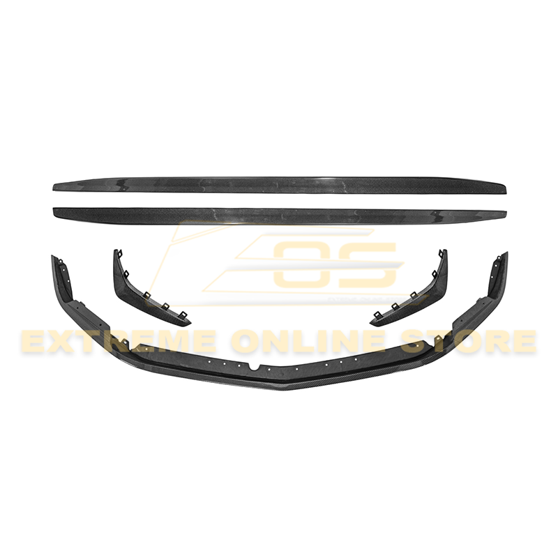 2020-Up Cadillac CT4-V Blackwing Front Lip Splitter Winglets & Side Skirts