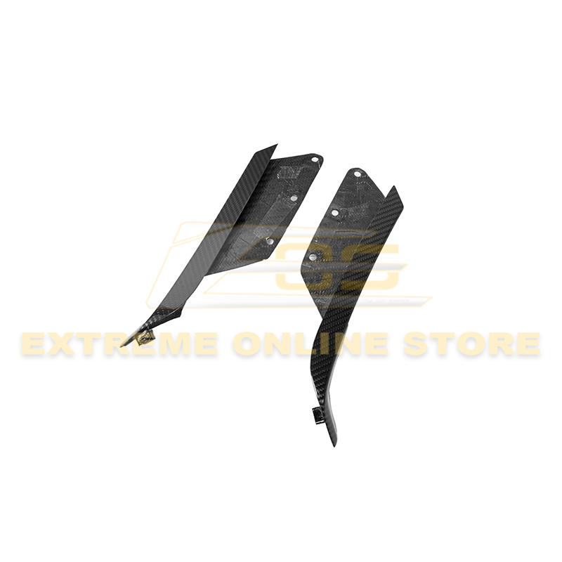 Corvette C7 Z06 DRY CARBON FIBER Side Rocker Panel Brake Scoop Vent Covers