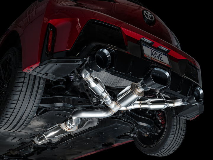 AWE Touring Edition Exhaust for GR Corolla - Diamond Black Tips