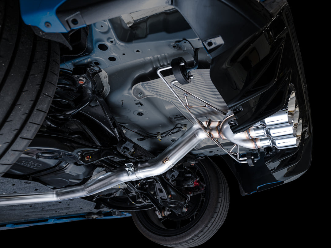 AWE Track Edition Exhaust for FL5 Civic Type R - Triple Chrome Silver Tips