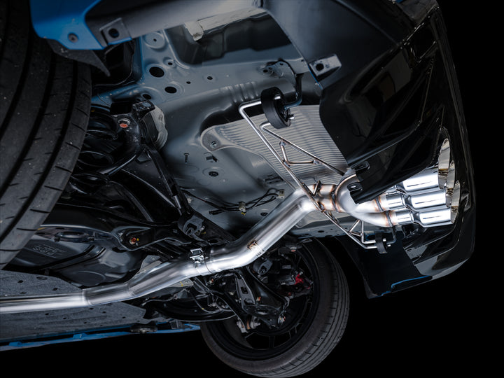 AWE Track Edition Exhaust for FL5 Civic Type R - Triple Chrome Silver Tips