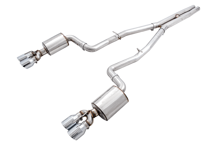 AWE Touring Edition Exhaust for 17+ Challenger 5.7 - Chrome Silver Quad Tips