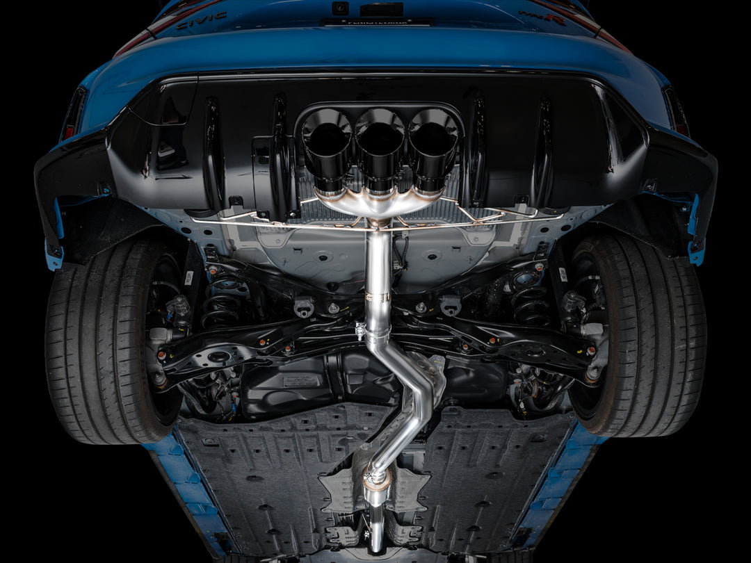 AWE Track Edition Exhaust for FL5 Civic Type R - Triple Diamond Black Tips