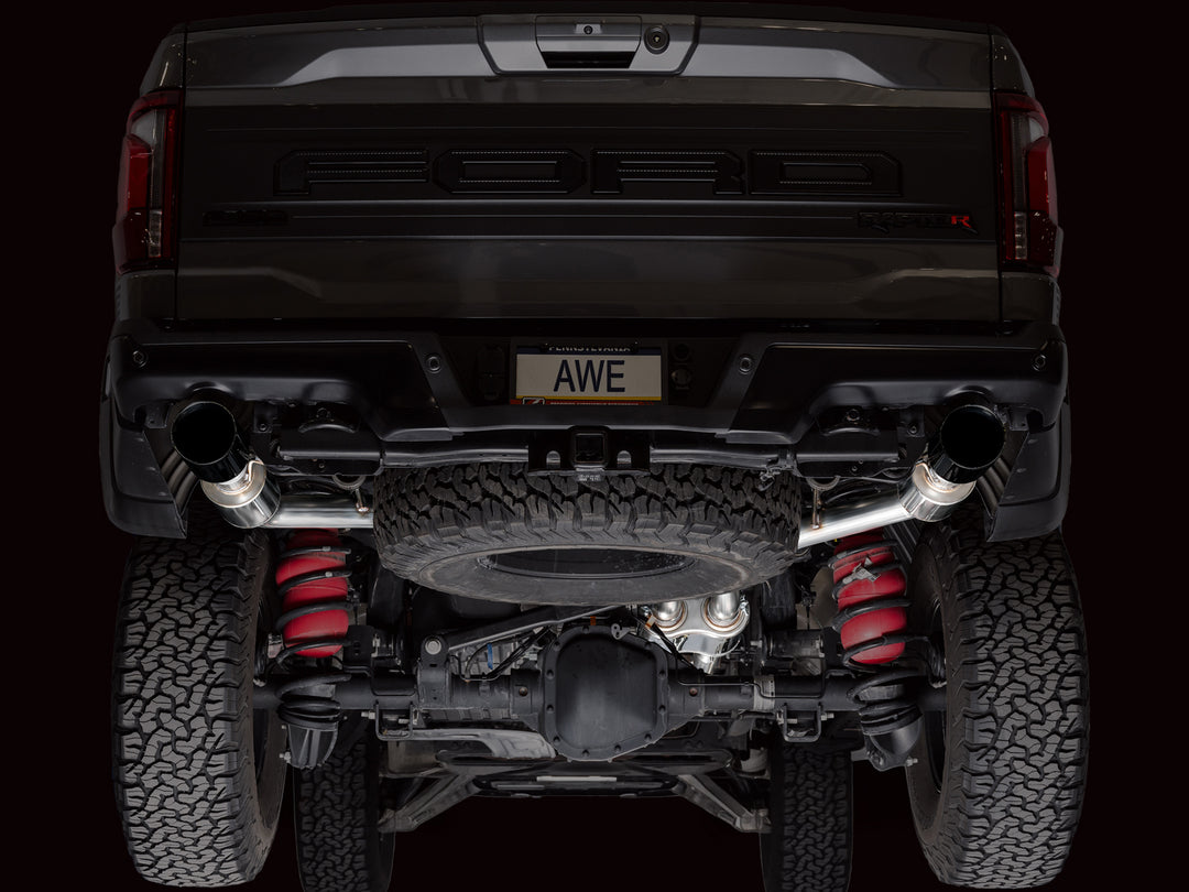 AWE SwitchPath™ Exhaust for Gen 3 Raptor R - Diamond Black Tips