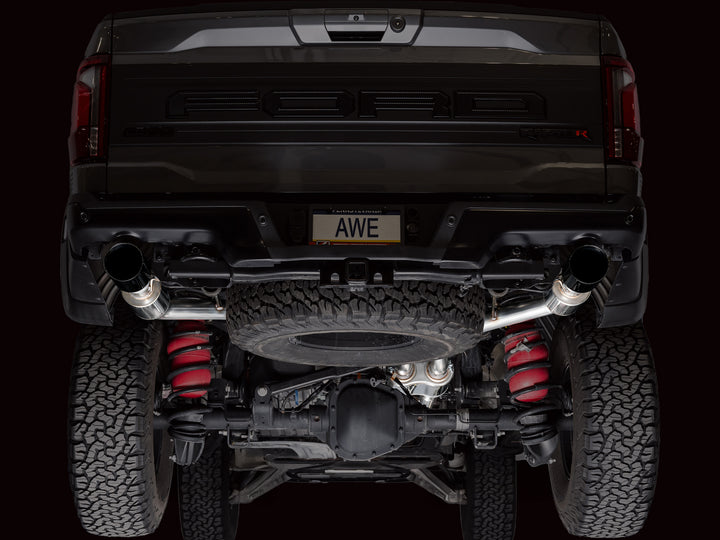 AWE SwitchPath™ Exhaust for Gen 3 Raptor R - Diamond Black Tips