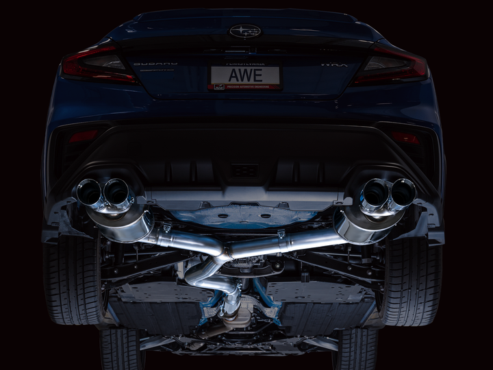 AWE Touring Edition Exhaust for VB Subaru WRX - Chrome Silver Tips