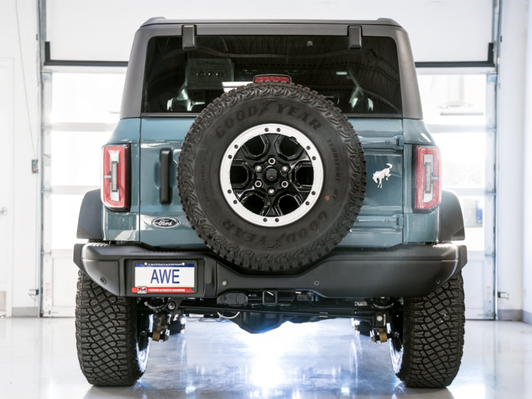 AWE 0FG Catback Exhaust for Ford Bronco with BashGuard™ - no tips