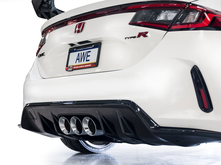 AWE Touring Edition Exhaust for FL5 Civic Type R - Triple Chrome Silver Tips