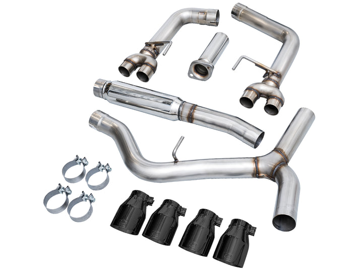 AWE Track Edition Exhaust for VB Subaru WRX - Diamond Black Tips