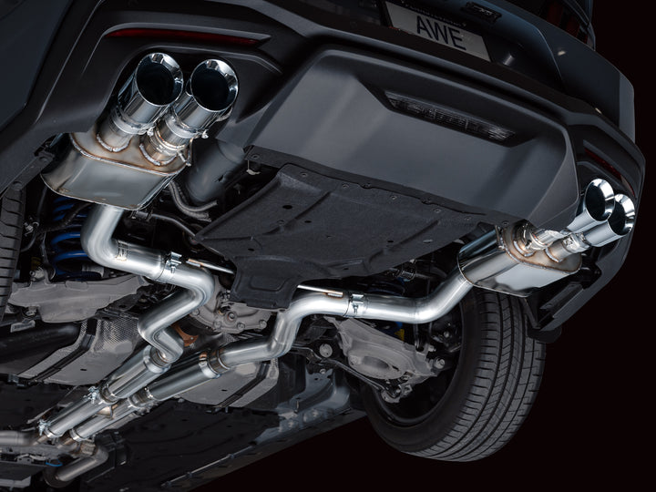 AWE SwitchPath™ Exhaust for S650 Ford Mustang GT Fastback - Quad Chrome Silver Tips
