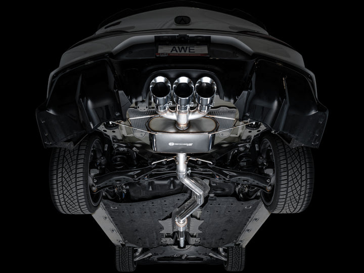 AWE Touring Edition Exhaust for DE5 Integra Type-S - Triple Chrome Silver Tips