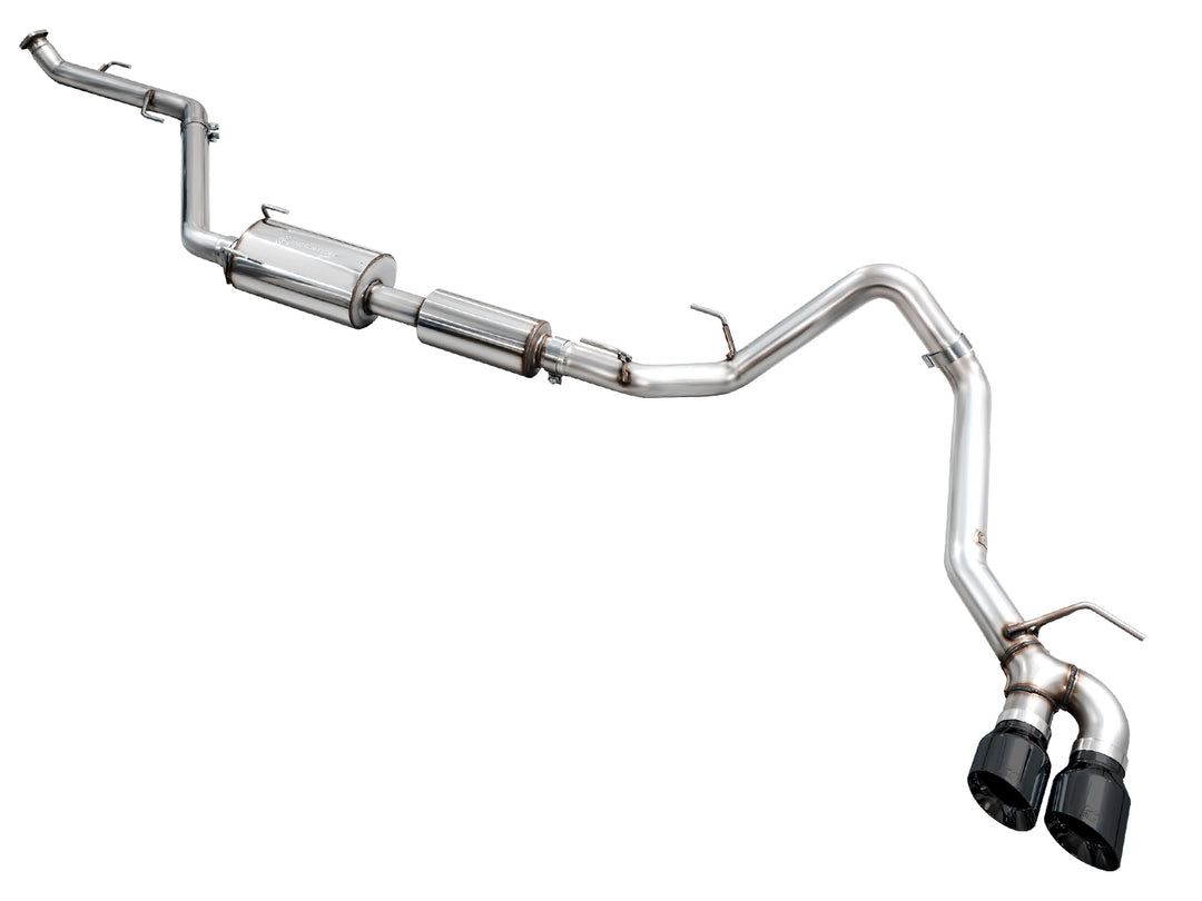 AWE 0FG Exhaust for 4th Gen Toyota Tacoma - Dual Diamond Black Tips