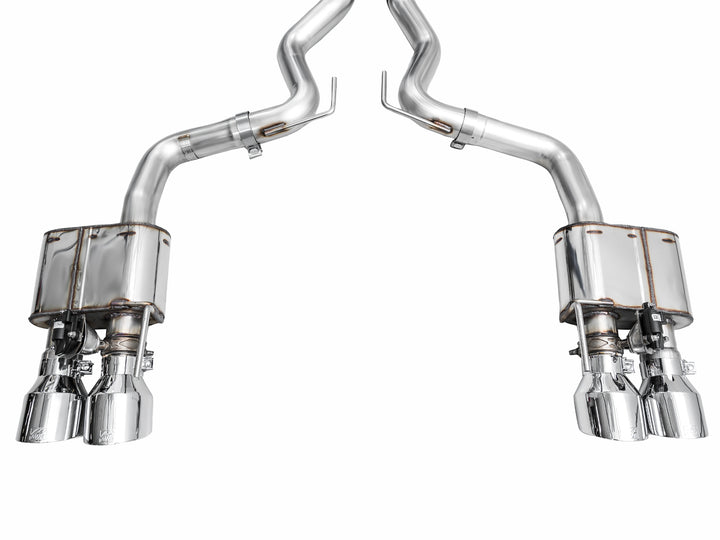 AWE SwitchPath™ Exhaust for S650 Ford Mustang GT Fastback - Quad Chrome Silver Tips
