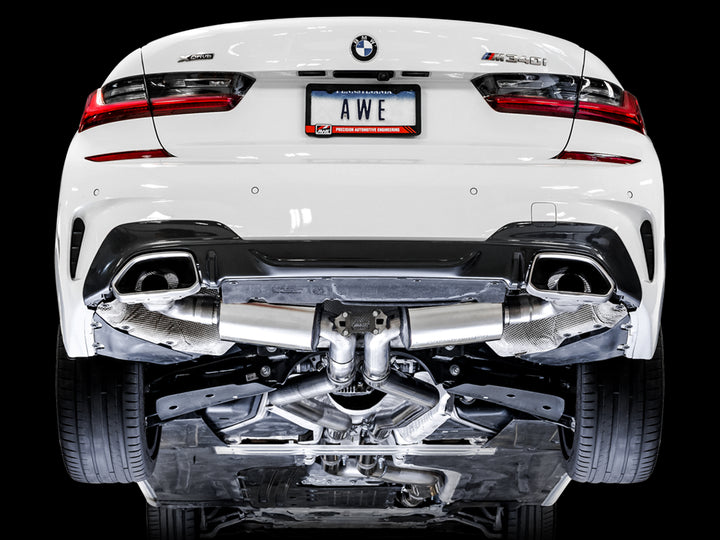 AWE Non-Resonated Touring Edition Exhaust for G2X M340i / M440i - OE Tips