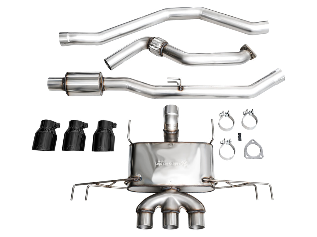 AWE Touring Edition Exhaust for FL5 Civic Type R - Triple Diamond Black Tips