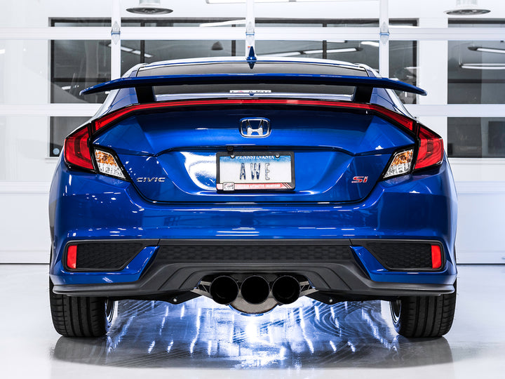 AWE Touring Edition Exhaust for 10th Gen Civic Si Coupe / Sedan (includes Front Pipe) - Triple Diamond Black Tips