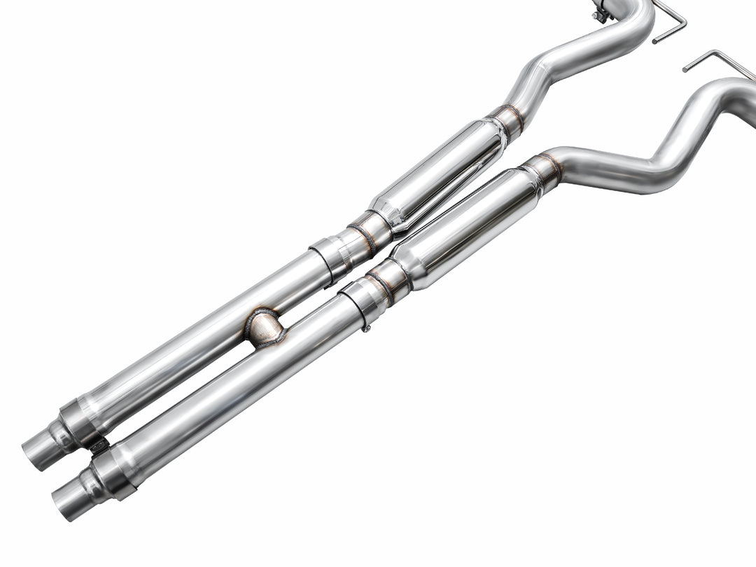 AWE SwitchPath™ Exhaust for S650 Ford Mustang GT Fastback - Quad Chrome Silver Tips