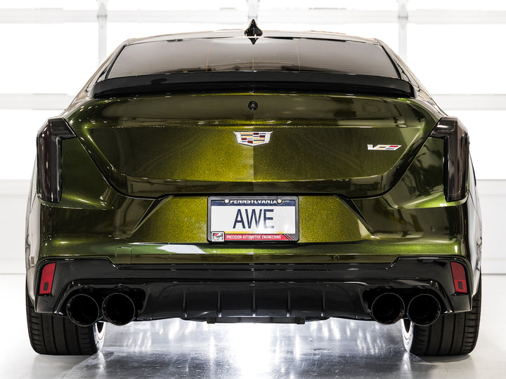 AWE SwitchPath™ Exhaust for Cadillac CT4-V Blackwing - Diamond Black Tips