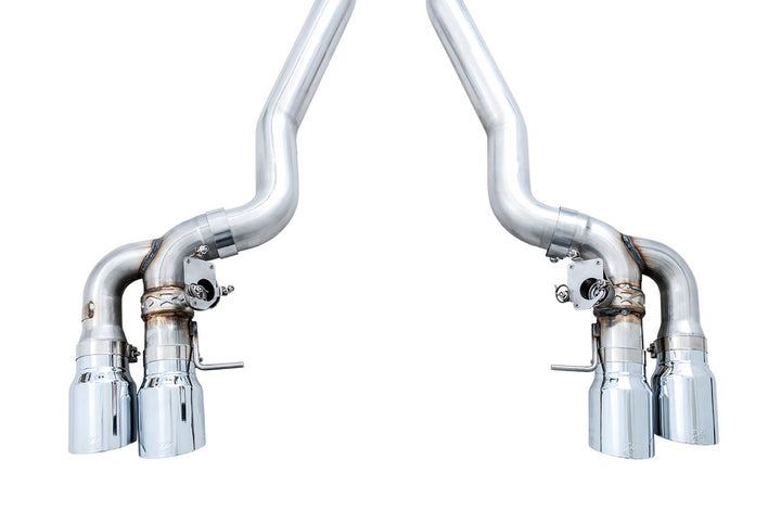 AWE SwitchPath™ Axleback Exhaust for BMW F90 M5 - Chrome Silver Tips