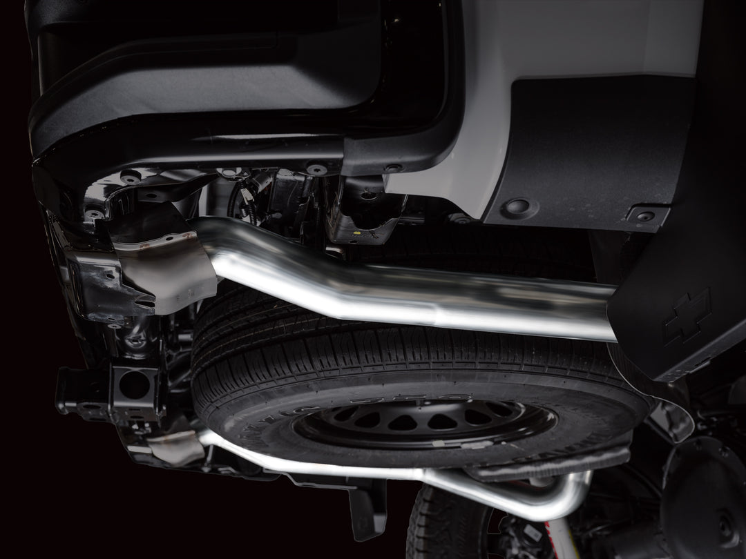 AWE 0FG Catback Split Rear Exit Exhaust for 4th Gen Silverado/Sierra 1500 6.2L (with bumper cutouts) - OE Tips