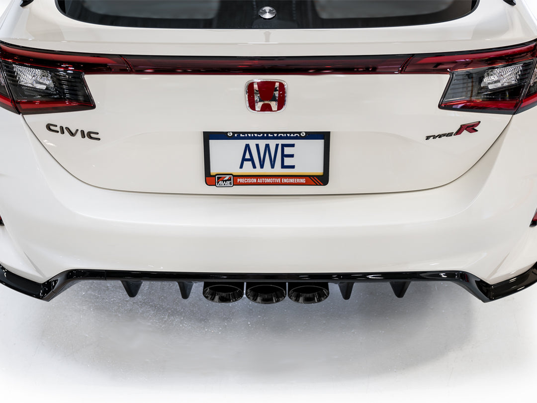 AWE Track Edition Exhaust for FL5 Civic Type R - Triple Diamond Black Tips