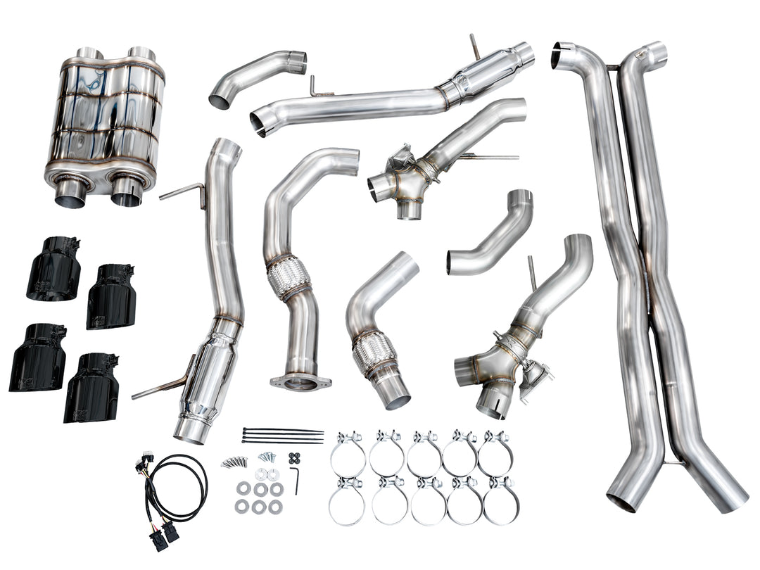 AWE SwitchPath™ Exhaust for Cadillac CT4-V Blackwing - Diamond Black Tips