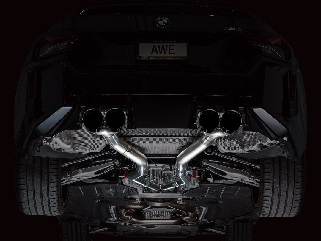 AWE Track Edition Exhaust for BMW G87 M2 - Diamond Black Tips