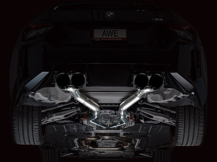 AWE Track Edition Exhaust for BMW G87 M2 - Diamond Black Tips