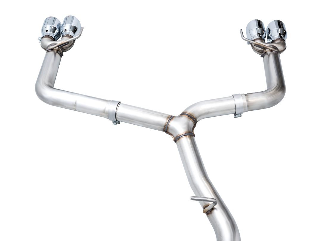 AWE Track Edition Exhaust for VB Subaru WRX - Chrome Silver Tips