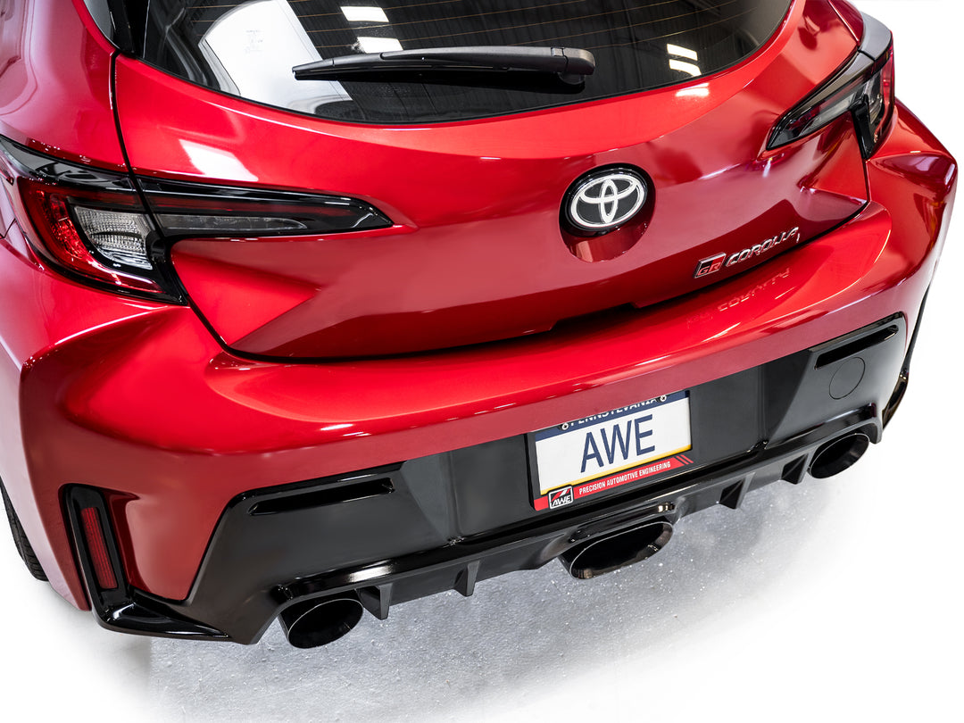 AWE Track Edition Exhaust for GR Corolla - Diamond Black Tips