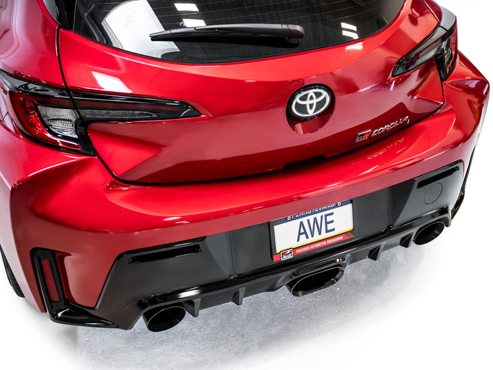 AWE Track Edition Exhaust for GR Corolla - Diamond Black Tips
