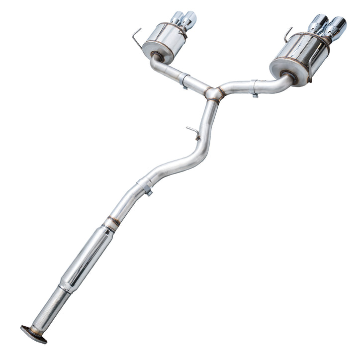 AWE Touring Edition Exhaust for VA STI / GV WRX / GV STI Sedan - Chrome Silver Quad Tips (102mm)