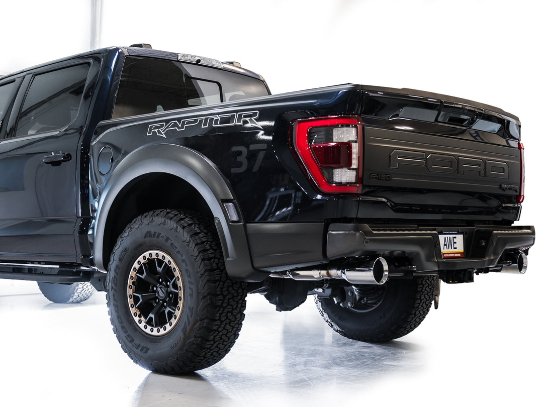 AWE SwitchPath™ Exhaust for Gen 3 Raptor - Chrome Silver Tips