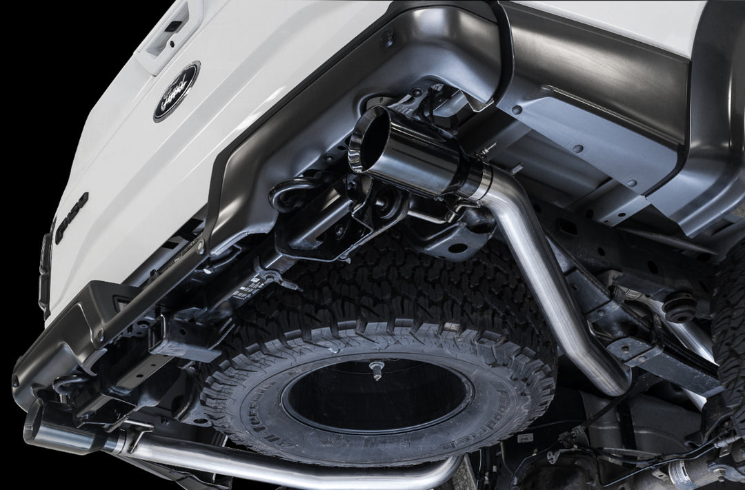 AWE 0FG Exhaust for Gen 2 Ford Raptor (Resonated Performance Cat-back) - Diamond Black 5" Tips