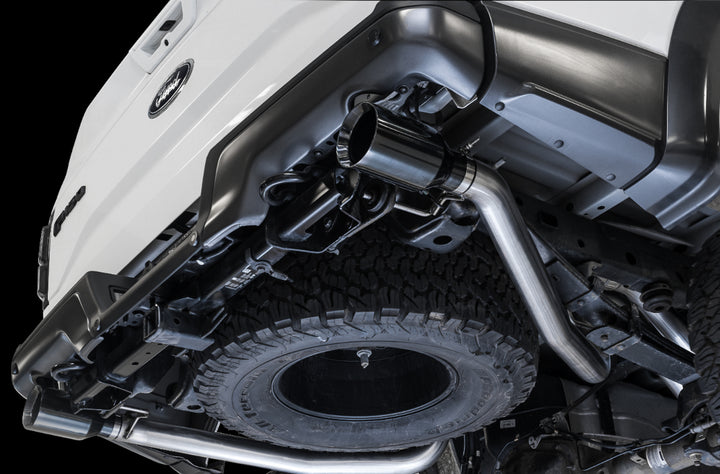 AWE 0FG Exhaust for Gen 2 Ford Raptor (Resonated Performance Cat-back) - Diamond Black 5" Tips
