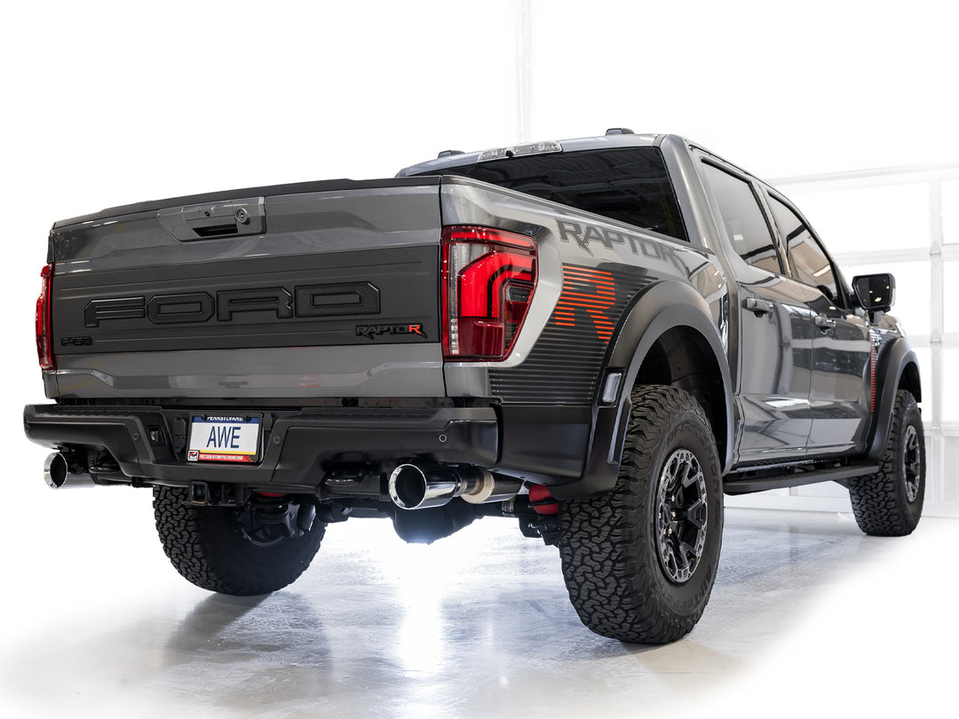 AWE SwitchPath™ Exhaust for Gen 3 Raptor R - Chrome Silver Tips