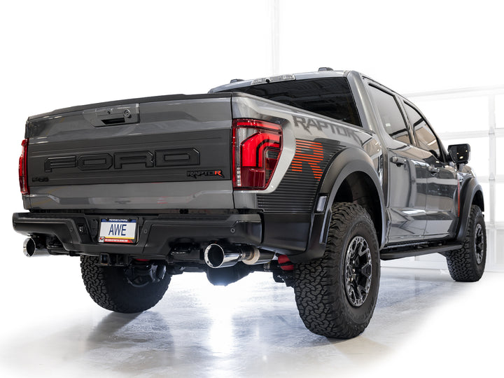 AWE SwitchPath™ Exhaust for Gen 3 Raptor R - Chrome Silver Tips