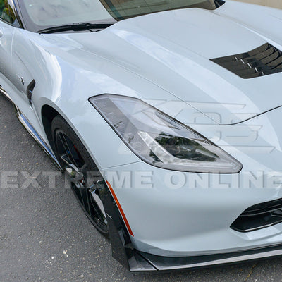 Corvette C7 Stage 3 Front Splitter Wickerbill Extension Winglets