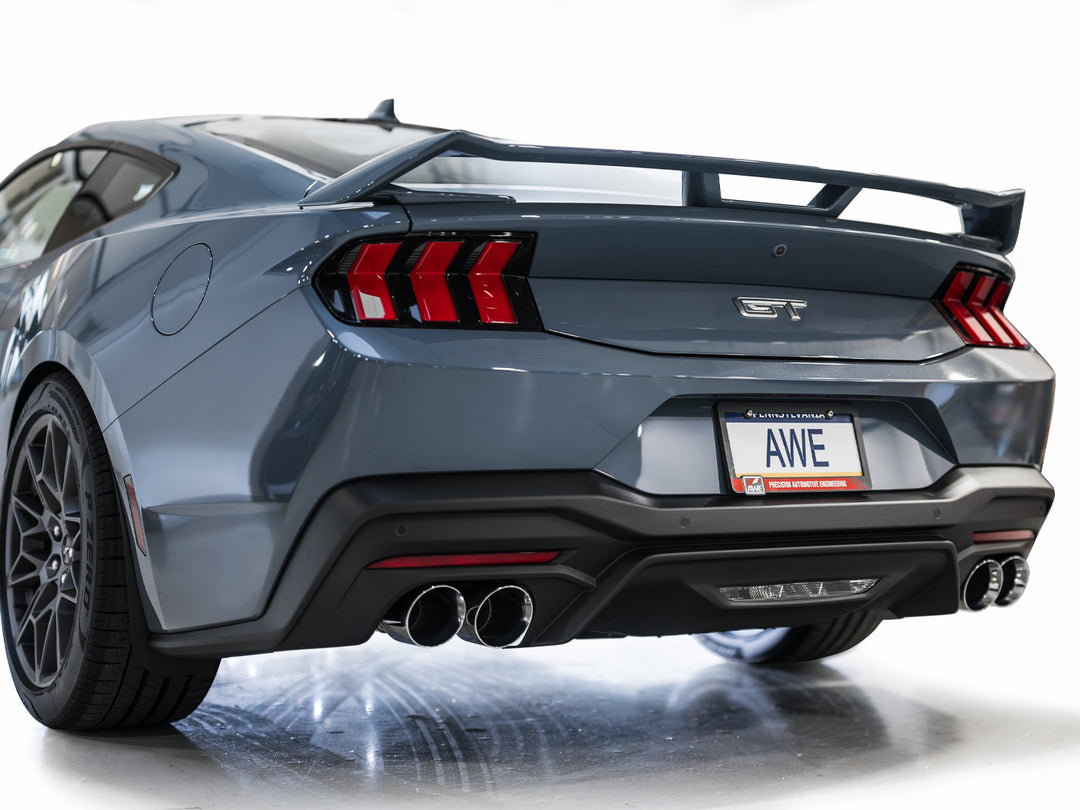 AWE SwitchPath™ Exhaust for S650 Ford Mustang GT Fastback - Quad Chrome Silver Tips