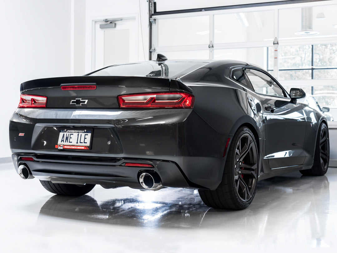 AWE Touring Edition Axle-back Exhaust for Gen6 Camaro SS / LT1 - Chrome Silver Tips (Dual Outlet)