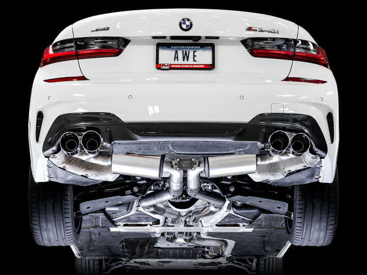AWE Resonated Touring Edition Exhaust for G2X M340i / M440i - Chrome Silver