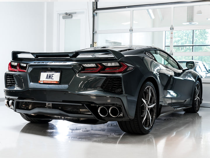 AWE Track Edition Exhaust for C8 Corvette -- Chrome Silver Tips