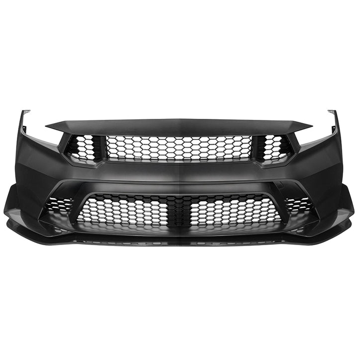 2024-Up Mustang GTD Style Full Conversion Primed Front Bumper Cover Grille Lip