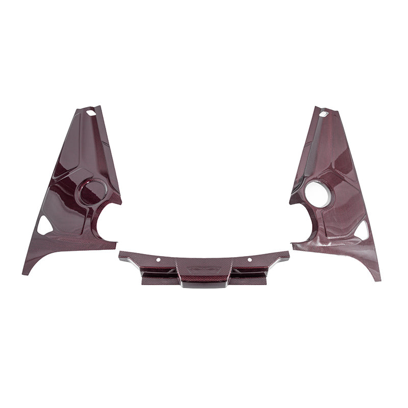 Corvette C8 DRY CARBON FIBER Coupe Engine Bay Panel Cover (3-Pieces Version)
