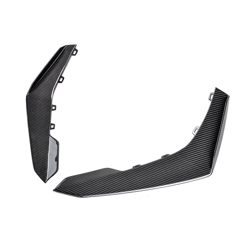 2019-24 Camaro ZL1 1LE Dry Cabon Fiber Front Air Duct Bezels &amp; Canard Dive Planes