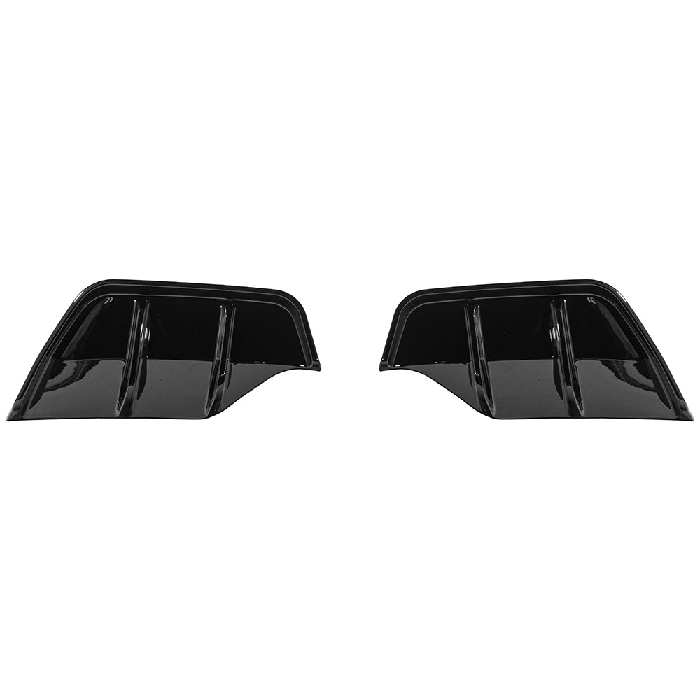 2025-Up Tesla Model Y | Fast Style Glossy Black Rear Bumper Finned Diffuser