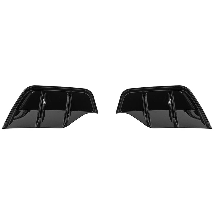 2025-Up Tesla Model Y | Fast Style Glossy Black Rear Bumper Finned Diffuser
