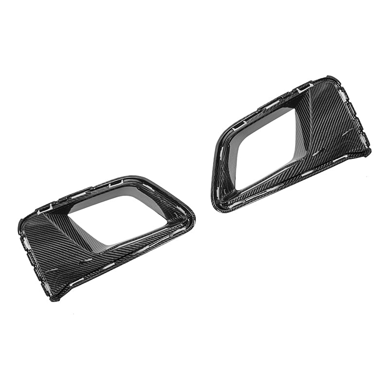 2019-24 Camaro ZL1 1LE Dry Cabon Fiber Front Air Duct Bezels &amp; Canard Dive Planes